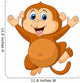 Cute monkey cartoon Wall Decal
