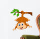 Cute Monkey Hanging Tree Wall Decal