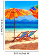 Deck chairs at the beach Wall Mural