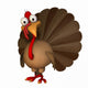 Toon Thanksgiving Turkey Wall Decal