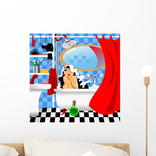 Babe Bathroom Wall Mural