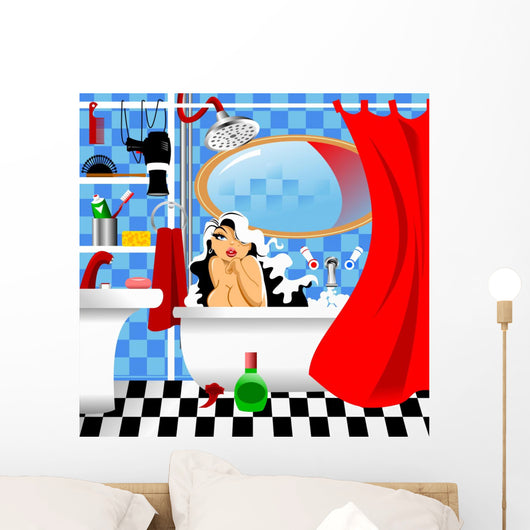 Babe Bathroom Wall Mural