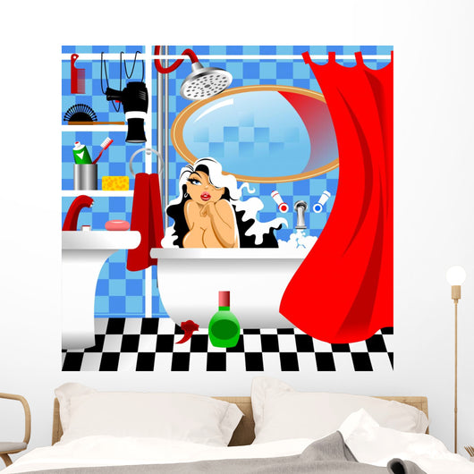 Babe Bathroom Wall Mural