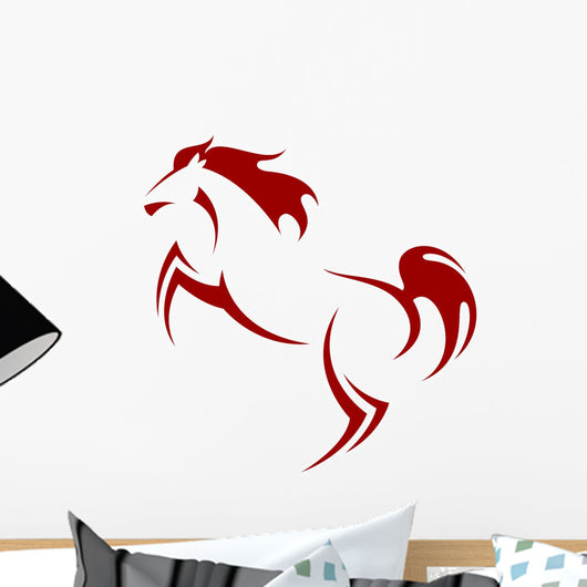 Stylized Rearing Horse Wall Mural