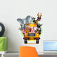 Safari Animals in Yellow Car Wall Decal