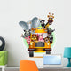 Safari Animals in Yellow Car Wall Decal