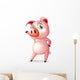 A pig dancing Wall Decal