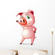 A pig dancing Wall Decal
