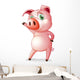 A pig dancing Wall Decal