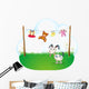A Puppy near the Hanging Baby Clothes Wall Decal