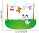 A Puppy near the Hanging Baby Clothes Wall Decal