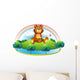 A Bear Holding a Pot of Honey at the Hill Wall Decal