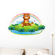 A Bear Holding a Pot of Honey at the Hill Wall Decal