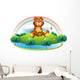 A Bear Holding a Pot of Honey at the Hill Wall Decal