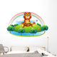 A Bear Holding a Pot of Honey at the Hill Wall Decal