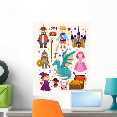 Set Fairy Tale Element shown on a wall