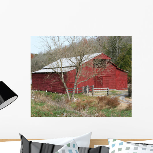 Red Barn Wall Mural