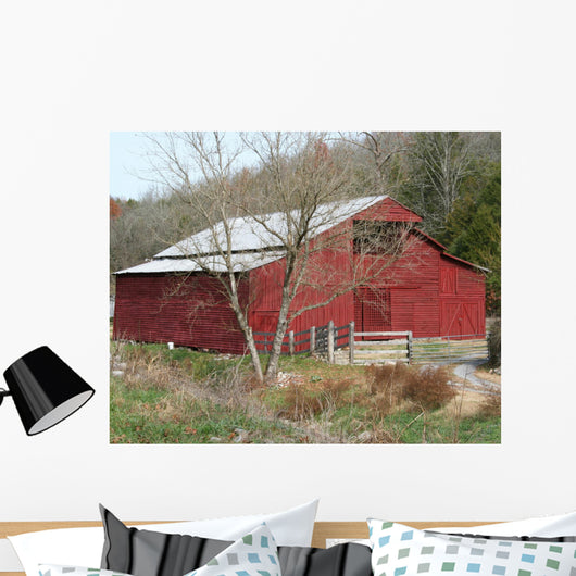 Red Barn Wall Mural