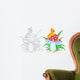 Caterpillar and fly agaric Wall Decal