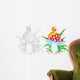 Caterpillar and fly agaric Wall Decal