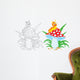 Caterpillar and fly agaric Wall Decal
