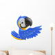 Cute blue and yellow parrot Wall Decal