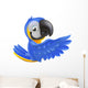 Cute blue and yellow parrot Wall Decal