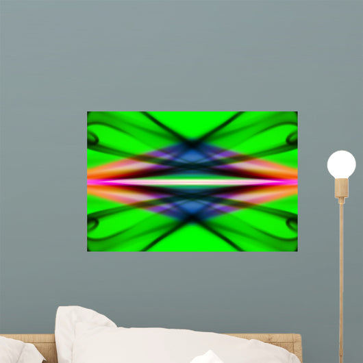 colored smoke curves composition background Wall Mural
