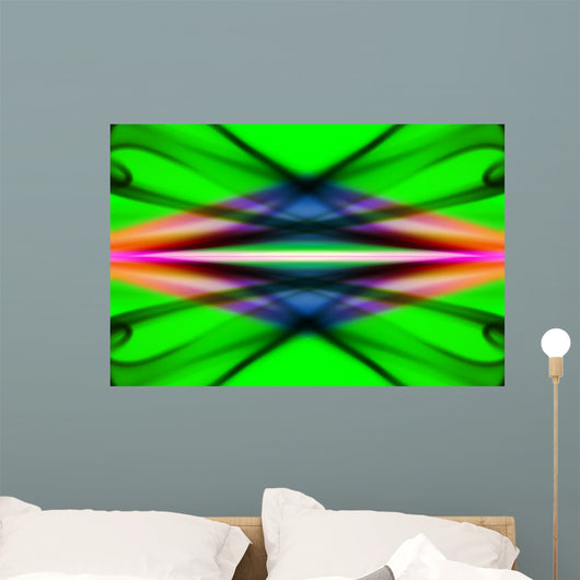 colored smoke curves composition background Wall Mural