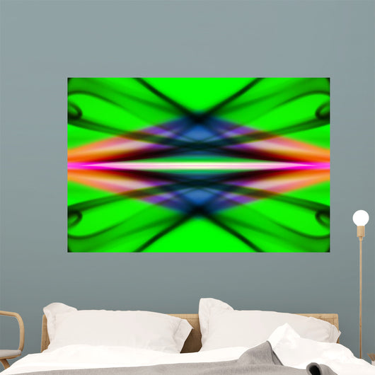 colored smoke curves composition background Wall Mural