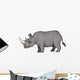 A Cartoon Rhino from Africa Wall Decal