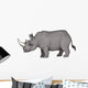 A Cartoon Rhino from Africa Wall Decal