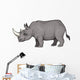 A Cartoon Rhino from Africa Wall Decal