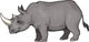 A Cartoon Rhino from Africa Wall Decal
