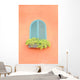 Old Arched Green Window