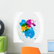 abstract colorful grunge splash paint Wall Decal