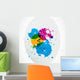 abstract colorful grunge splash paint Wall Decal