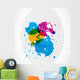 abstract colorful grunge splash paint Wall Decal