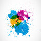 abstract colorful grunge splash paint Wall Decal