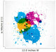 abstract colorful grunge splash paint Wall Decal