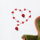 Ladybugs forming heart shape Wall Decal