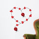 Ladybugs forming heart shape Wall Decal