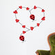 Ladybugs forming heart shape Wall Decal