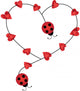Ladybugs forming heart shape Wall Decal