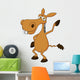 Cute donkey cartoon waving Wall Decal