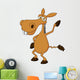 Cute donkey cartoon waving Wall Decal