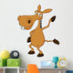 Cute donkey cartoon waving Wall Decal