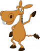 Cute donkey cartoon waving Wall Decal