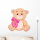 Cute brown bear stuff cartoon Wall Decal