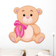 Cute brown bear stuff cartoon Wall Decal
